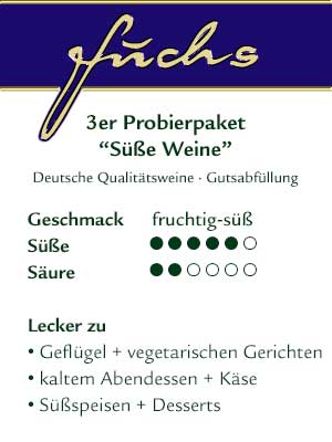 3er-Wein-Probierpaket “Süße Weine”