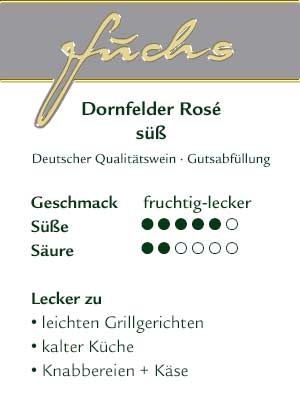 Dornfelder Rosé Sweet