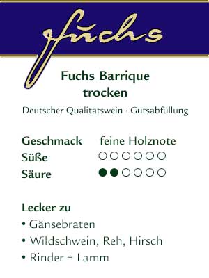 Fuchs Barrique Rotwein trocken
