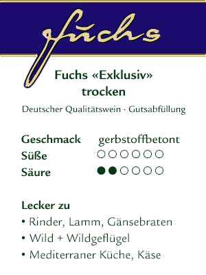 Rotwein-Cuvée Fuchs «Exklusiv» trocken