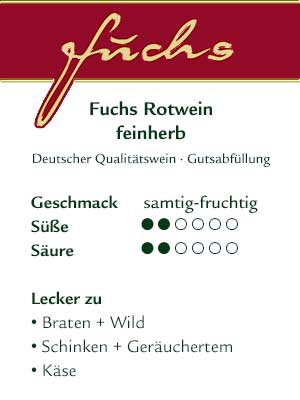 Fuchs Rotwein feinherb