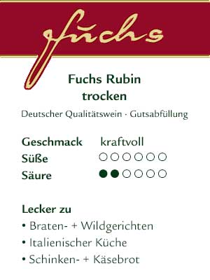 Fuchs Rubin trocken