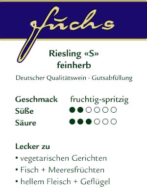 Riesling «S» Off-Dry